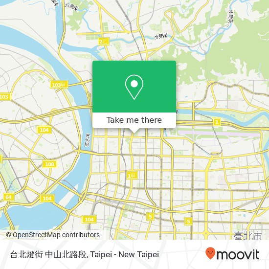 台北燈街 中山北路段 map