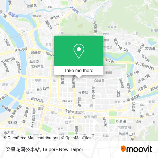 榮星花園公車站地圖