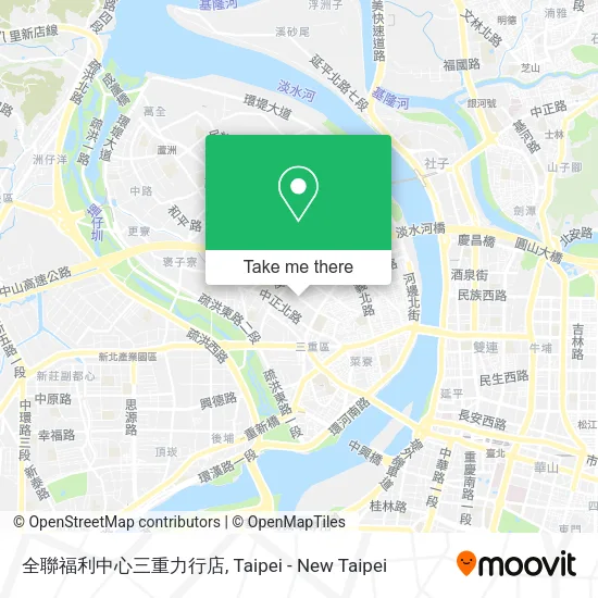 全聯福利中心三重力行店地圖