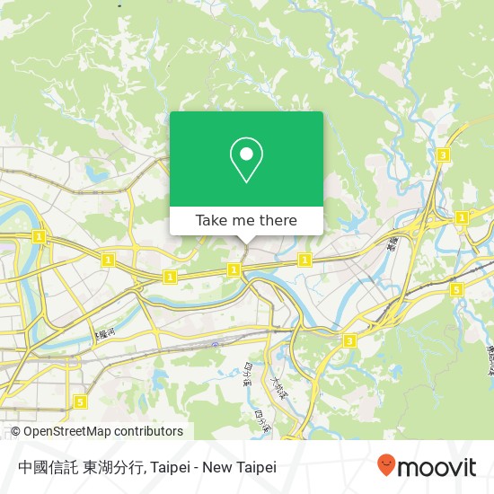 中國信託 東湖分行 map