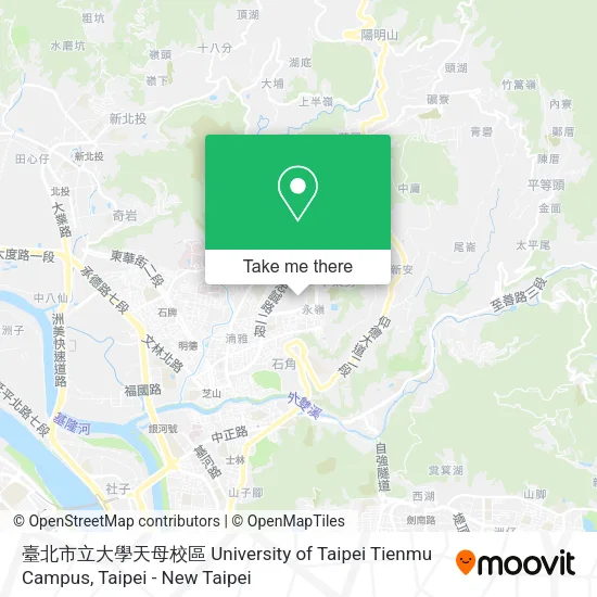 臺北市立大學天母校區 University of Taipei Tienmu Campus地圖