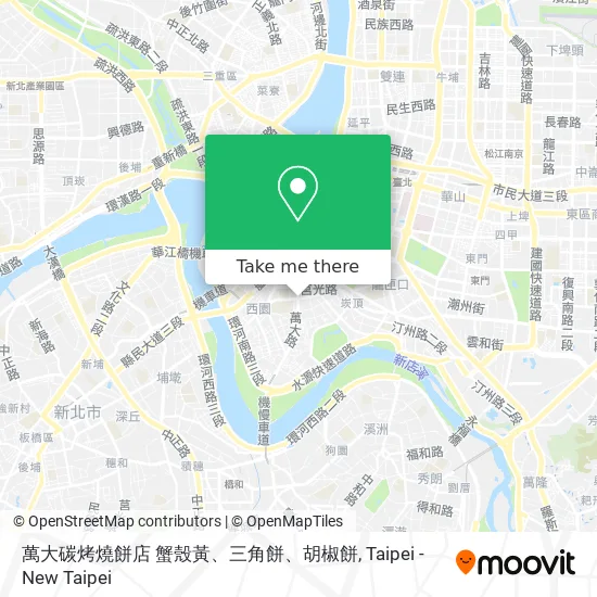 萬大碳烤燒餅店 蟹殼黃、三角餅、胡椒餅 map