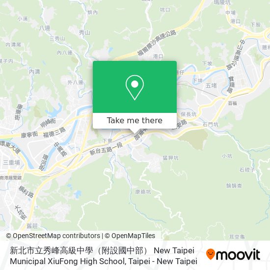 新北市立秀峰高級中學（附設國中部） New Taipei Municipal XiuFong High School map