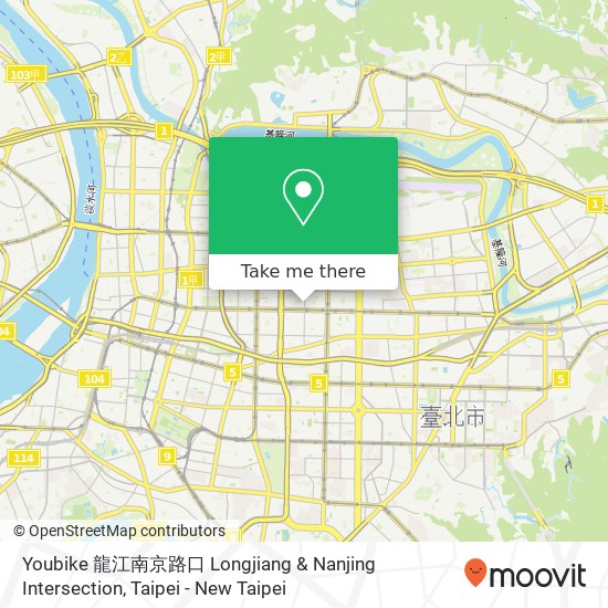 Youbike 龍江南京路口 Longjiang & Nanjing Intersection map