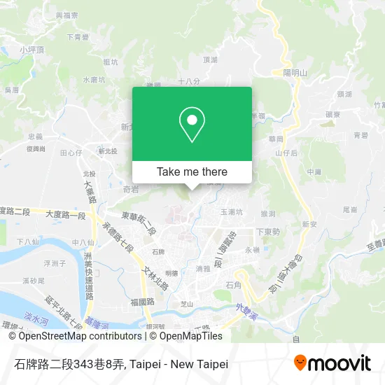 石牌路二段343巷8弄地圖