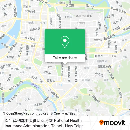 衛生福利部中央健康保險署 National Health Insurance Administration地圖