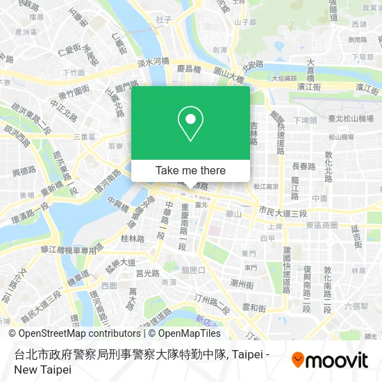 台北市政府警察局刑事警察大隊特勤中隊地圖