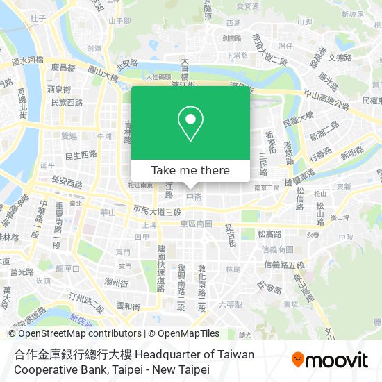 合作金庫銀行總行大樓 Headquarter of Taiwan Cooperative Bank map