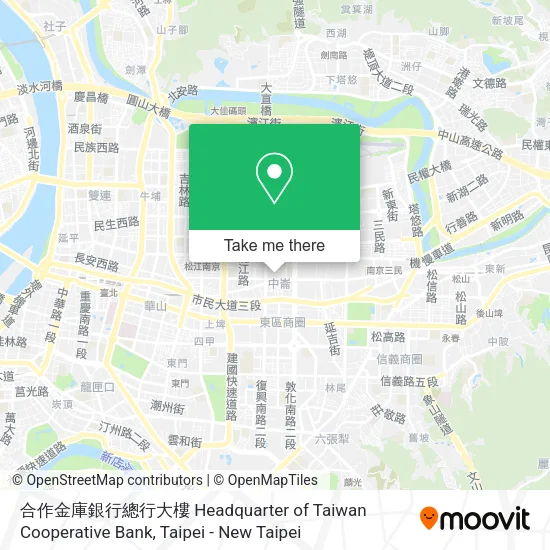合作金庫銀行總行大樓 Headquarter of Taiwan Cooperative Bank地圖