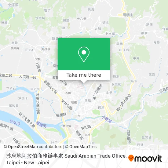 沙烏地阿拉伯商務辦事處 Saudi Arabian Trade Office map