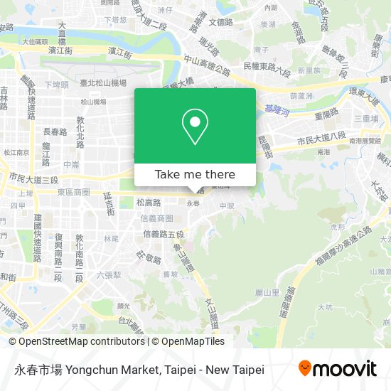 永春市場 Yongchun Market map