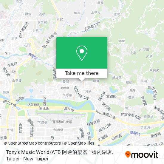 Tony's Music World / ATB 阿通伯樂器 1號內湖店 map