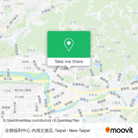全聯福利中心 內湖文德店 map