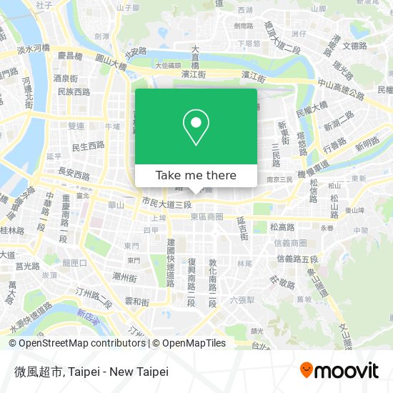 微風超市 map