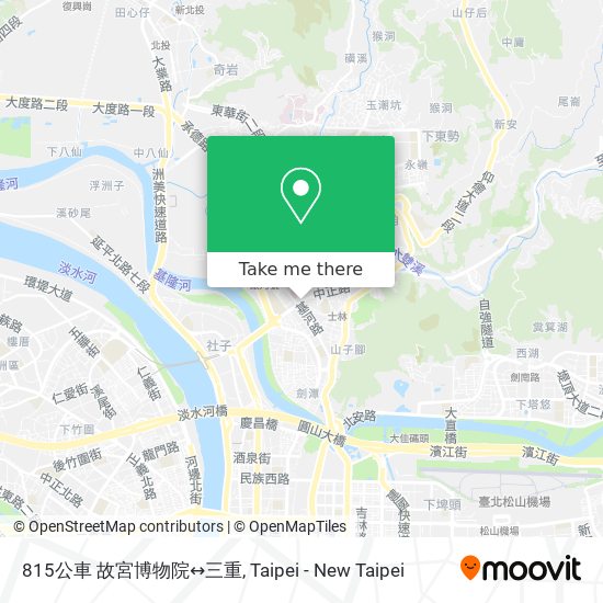 815公車 故宮博物院↔️三重 map