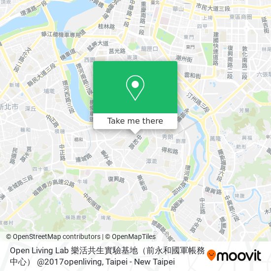 Open Living Lab 樂活共生實驗基地（前永和國軍帳務中心） @2017openliving map