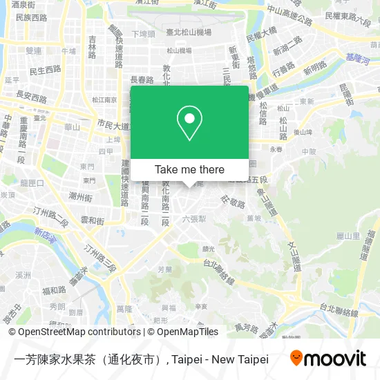 一芳陳家水果茶（通化夜市）地圖