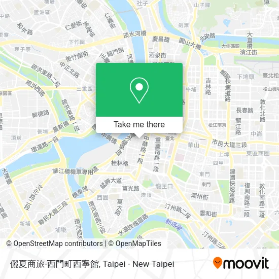 儷夏商旅-西門町西寧館地圖