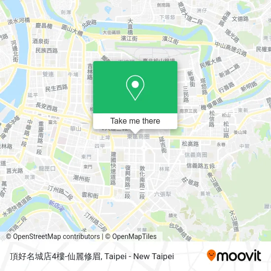 頂好名城店4樓-仙麗修眉地圖