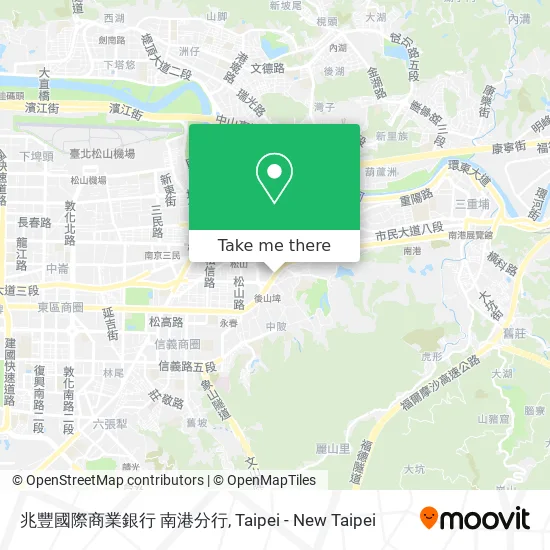 兆豐國際商業銀行 南港分行 map
