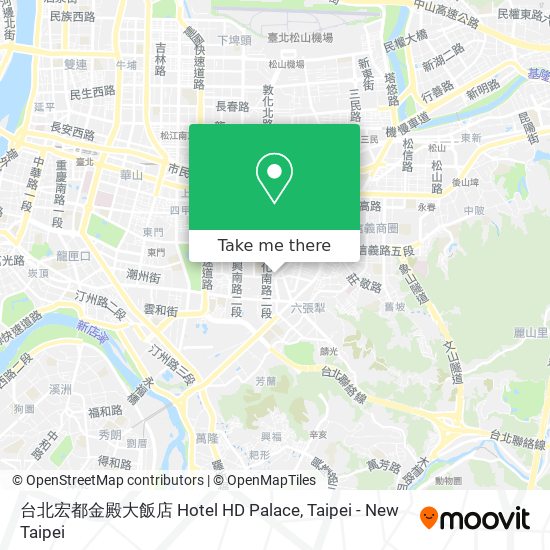 台北宏都金殿大飯店 Hotel HD Palace map