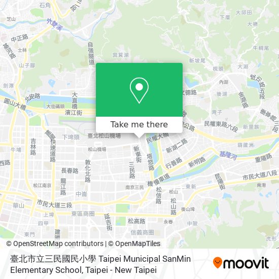 臺北市立三民國民小學 Taipei Municipal SanMin Elementary School map