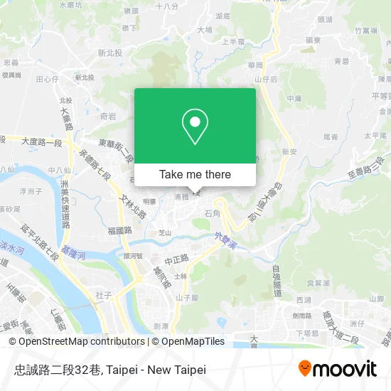 忠誠路二段32巷地圖