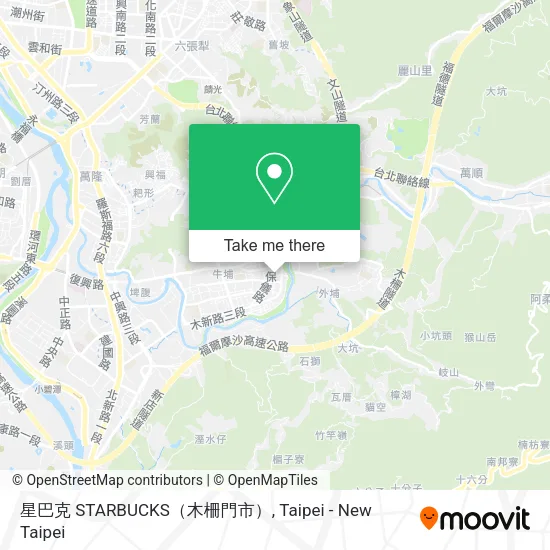 星巴克 STARBUCKS（木柵門市）地圖