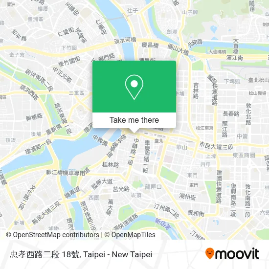 忠孝西路二段 18號地圖