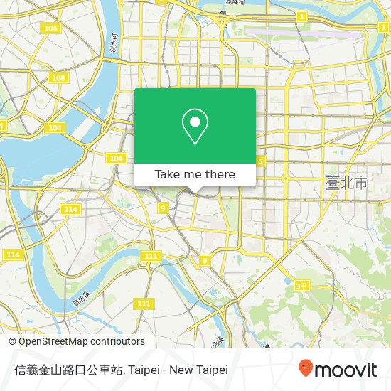 信義金山路口公車站 map