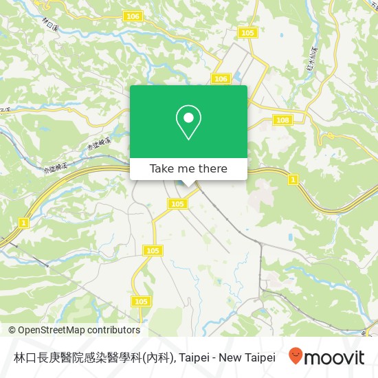 林口長庚醫院感染醫學科(內科) map