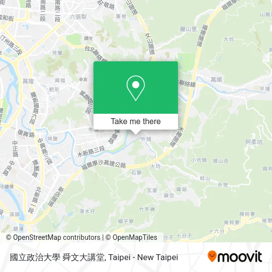 國立政治大學 舜文大講堂地圖