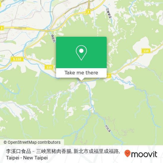 李溪口食品﹣三峽黑豬肉香腸, 新北市成福里成福路 map