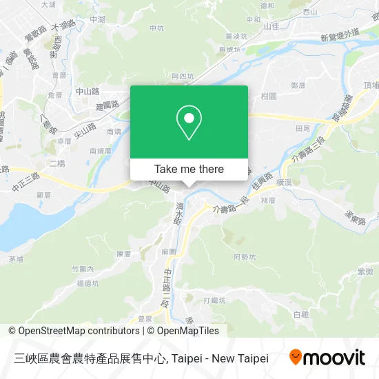 三峽區農會農特產品展售中心地圖