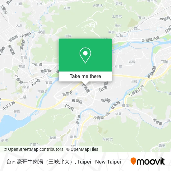 台南豪哥牛肉湯（三峽北大） map