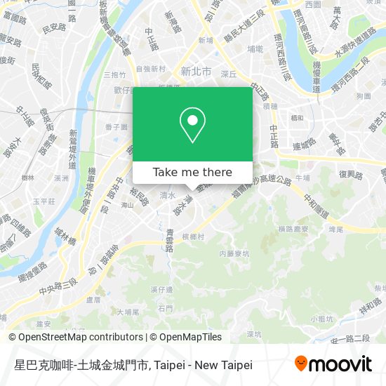 星巴克咖啡-土城金城門市 map