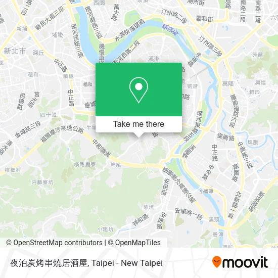 夜泊炭烤串燒居酒屋地圖