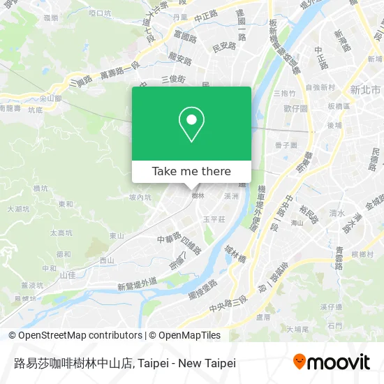 路易莎咖啡樹林中山店地圖