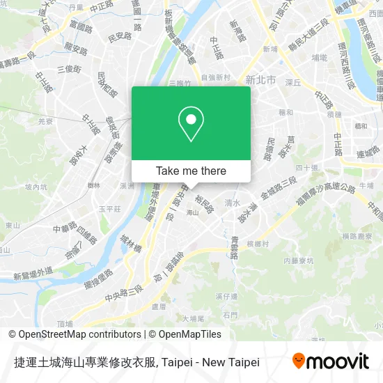 捷運土城海山專業修改衣服 map
