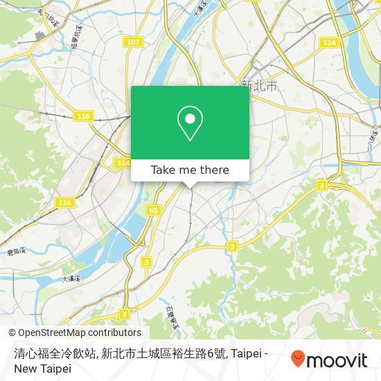 清心福全冷飲站, 新北市土城區裕生路6號地圖