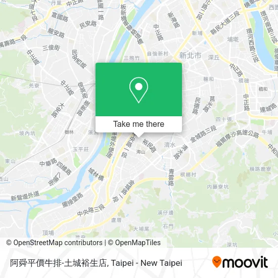 阿舜平價牛排-土城裕生店地圖