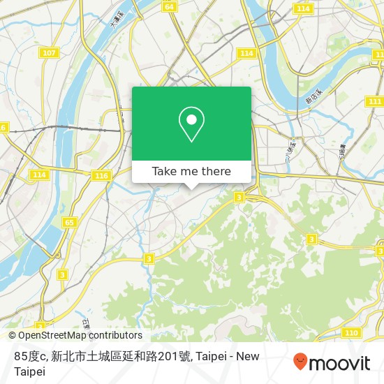 85度c, 新北市土城區延和路201號 map