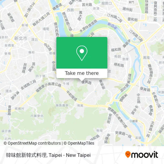 韓味館新韓式料理地圖
