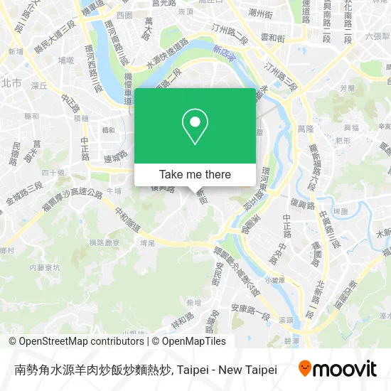 南勢角水源羊肉炒飯炒麵熱炒地圖