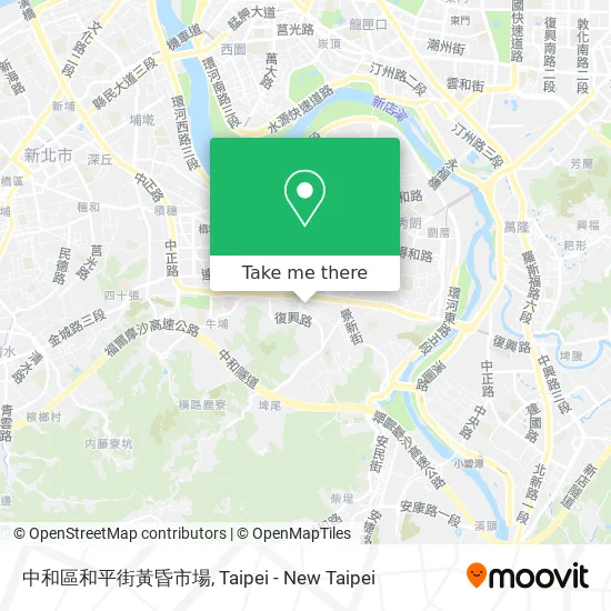 中和區和平街黃昏市場 map