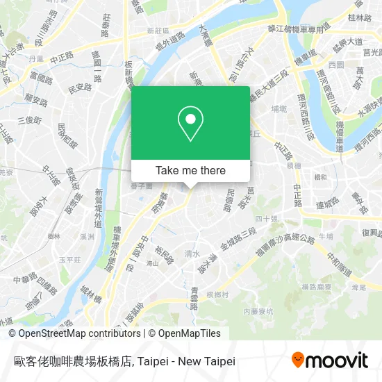 歐客佬咖啡農場板橋店地圖