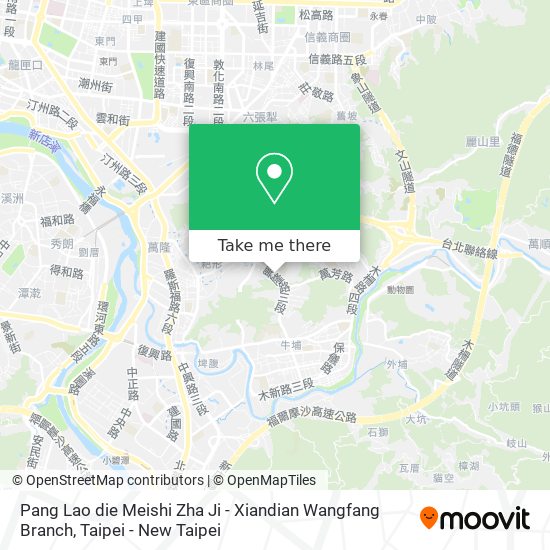 Pang Lao die Meishi Zha Ji - Xiandian Wangfang Branch map