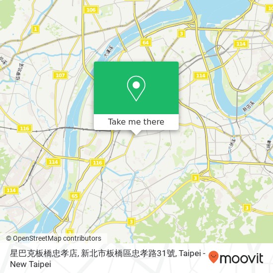 星巴克板橋忠孝店, 新北市板橋區忠孝路31號 map