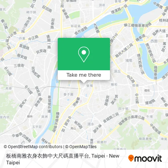 板橋南雅衣身衣飾中大尺碼直播平台地圖