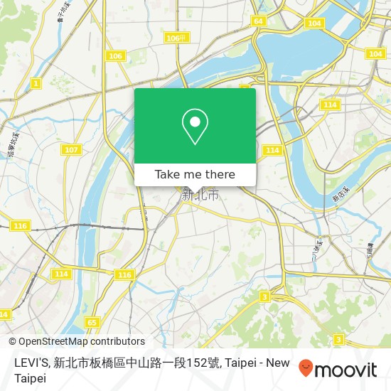 LEVI'S, 新北市板橋區中山路一段152號 map